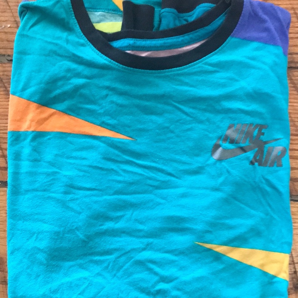 Nike Blue and Orange Long Sleeve Tee - Picture 1 of 5